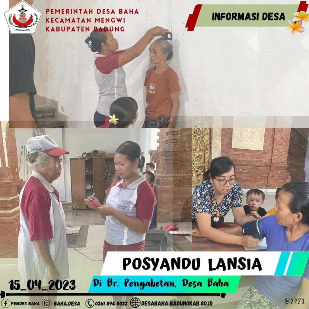 Posyandu Lansia Br. Pengabetan April 2023